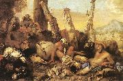 CASTIGLIONE, Giovanni Benedetto The Fable of Diogenes oil painting reproduction